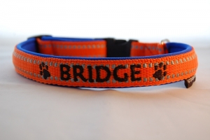 "REFLEX" Hundehalsband mit Wunschbestickung