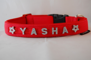 Preview: Halsband mit Strassbuchstaben