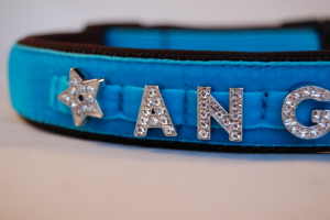 Preview: Halsband FLAUSCHI mit Strassbuchstaben