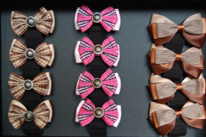 Katzen- und Hundeschleife / Masche braun