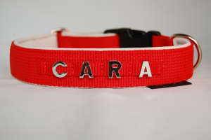 Preview: Halsband mit Chrome-Buchstaben