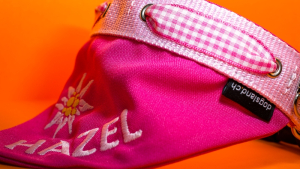 2 in 1: Halstuch und Halsband Alpenliebe mit Bestickung