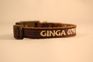 Preview: Katzenhalsband HIGHLANDER mit Bestickung