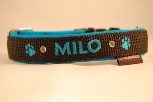 Halsband mit Bestickung und Swarovski-Steinen