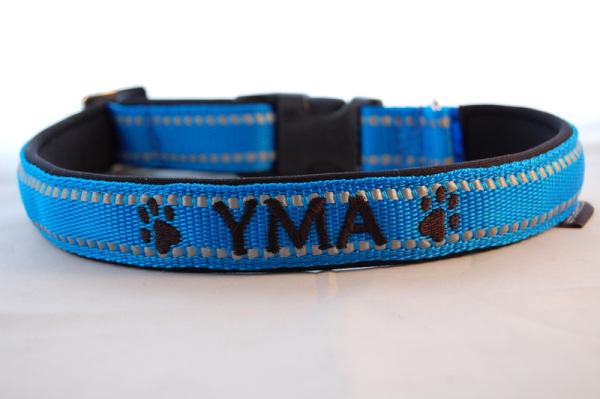 "REFLEX" Hundehalsband mit Wunschbestickung