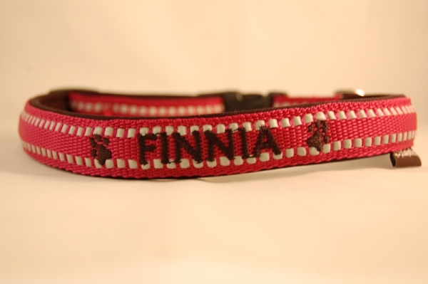 "REFLEX" Hundehalsband mit Wunschbestickung