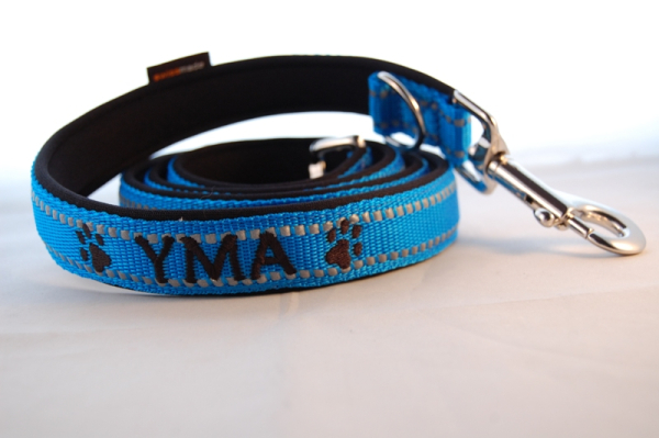 Hunde Führerleine "REFLEX" mit Wunschbestickung