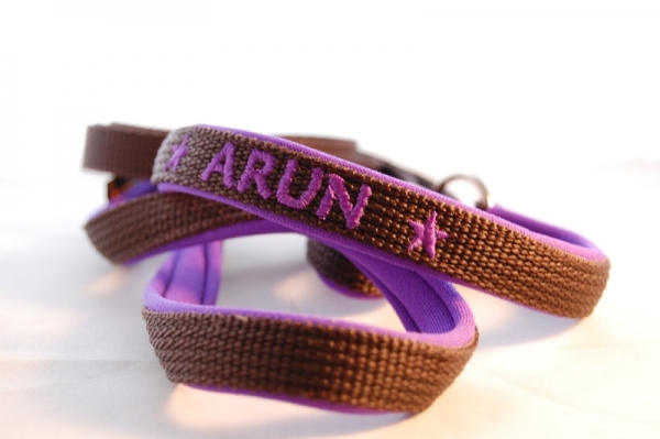 Agility Leine mit Wunschbestickung