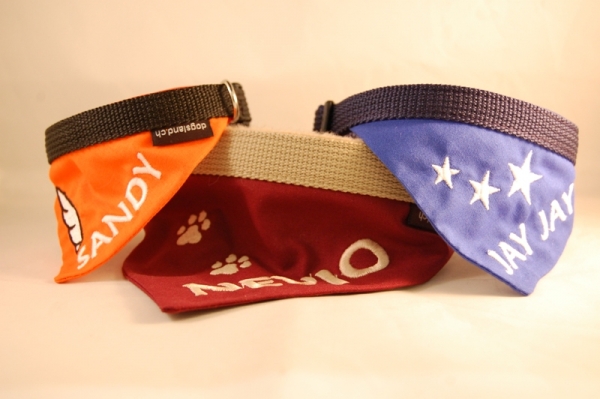 2 in 1: Halstuch und Halsband mit Bestickung