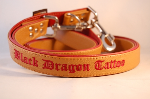 Leder Kombileine mit Bestickung