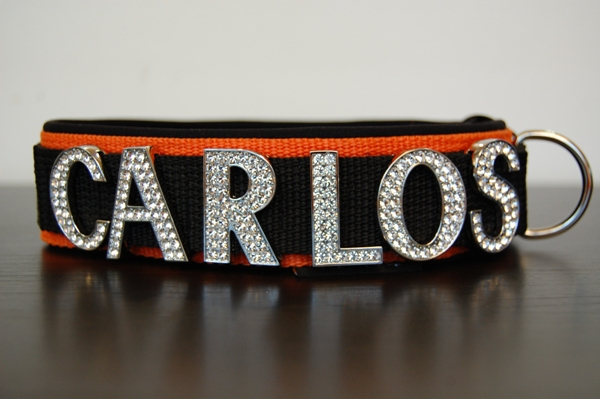 Halsband gross mit Strassbuchstaben