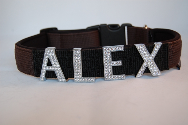 Halsband gross mit Strassbuchstaben