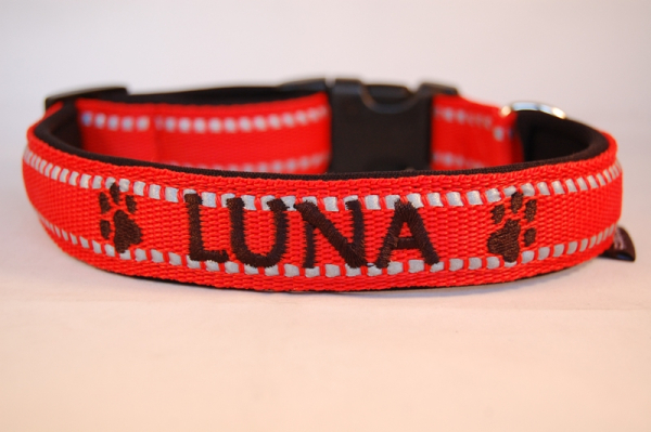 Zugstop REFLEX Halsband bestickt